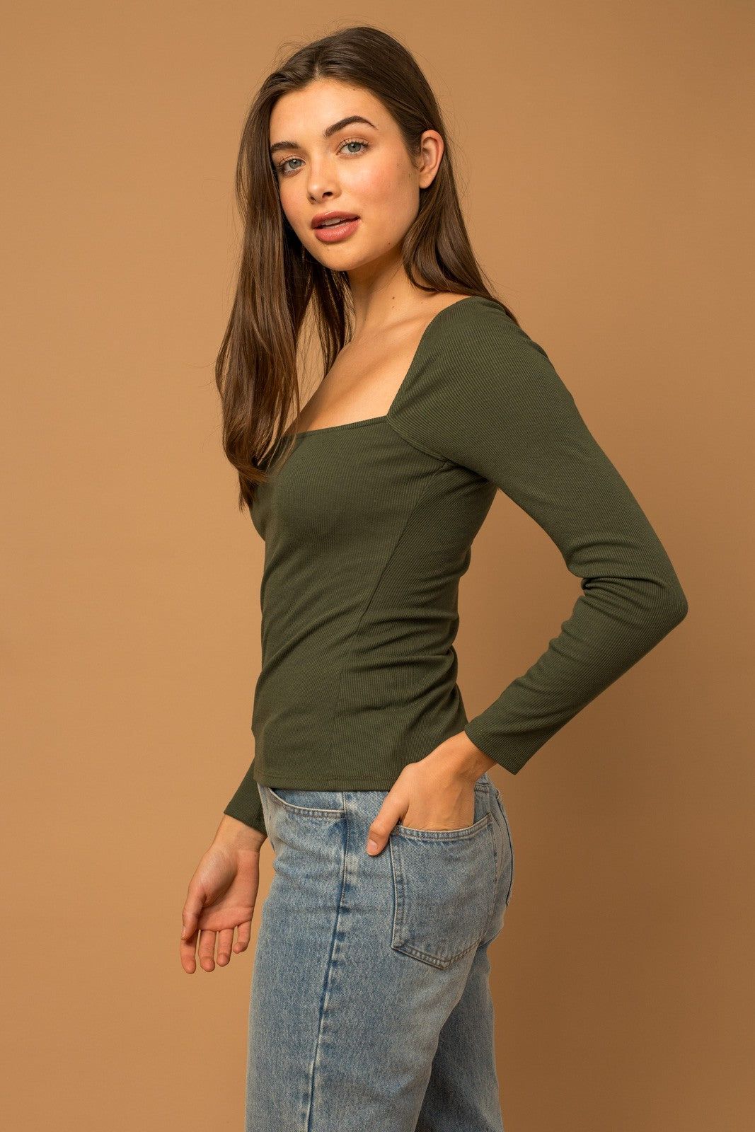 Time Again Sqaure-neck Top sold by Uforia Muse