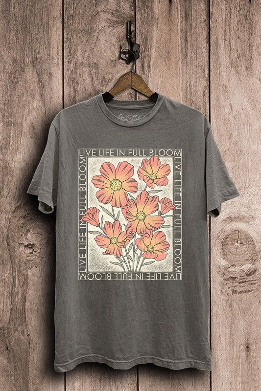 Live Life in Full Bloom Graphic T-Shirt sold by Uforia Muse