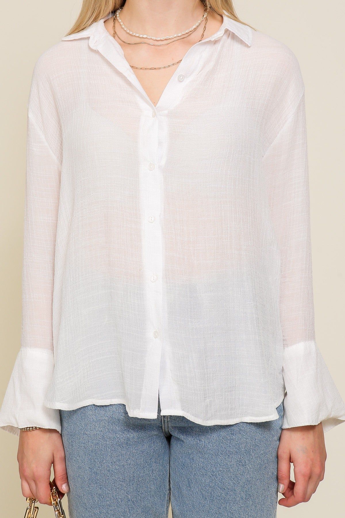 Simple Collared Shirt sold by Uforia Muse product image thumbnail 2