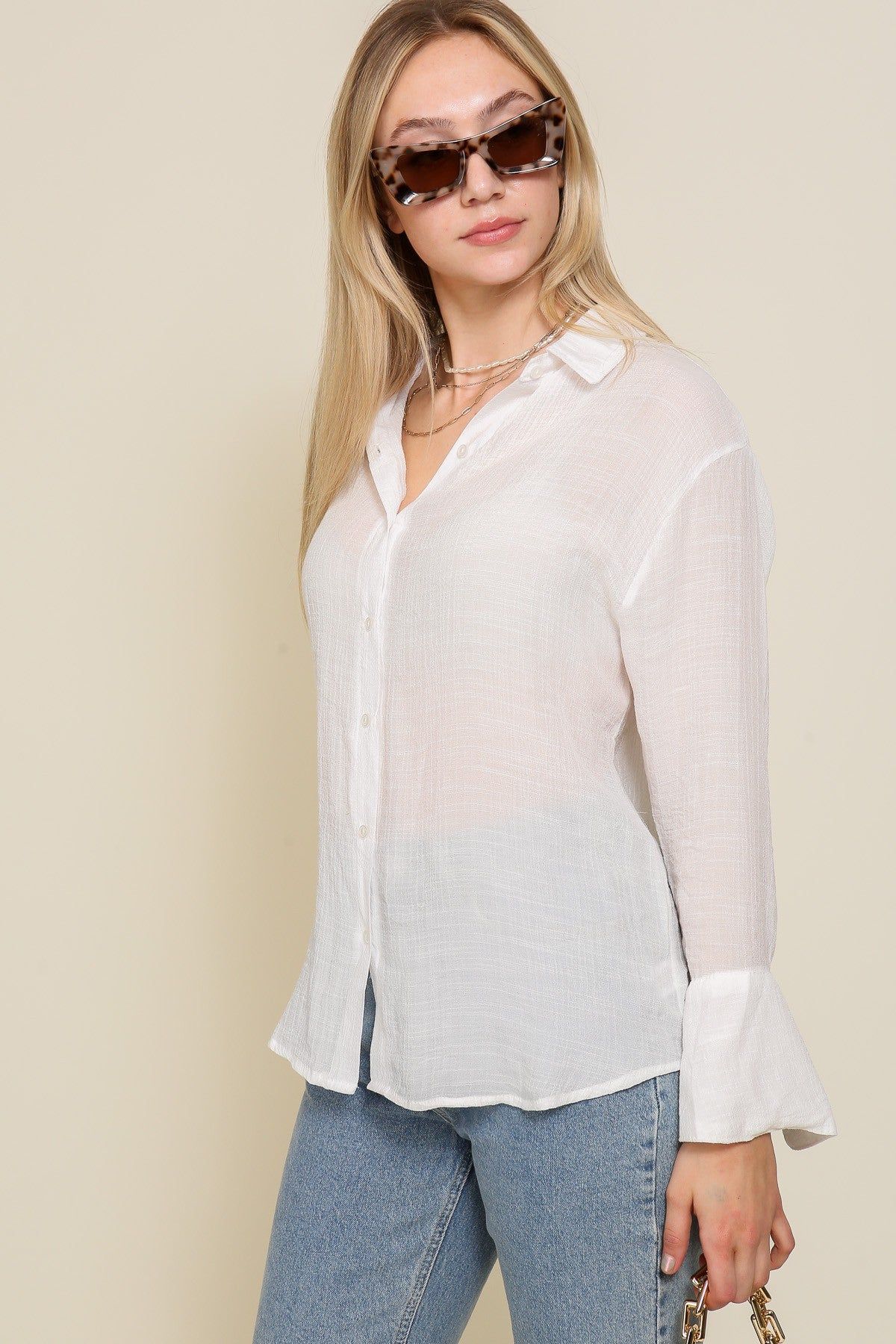 Simple Collared Shirt sold by Uforia Muse product image thumbnail 4