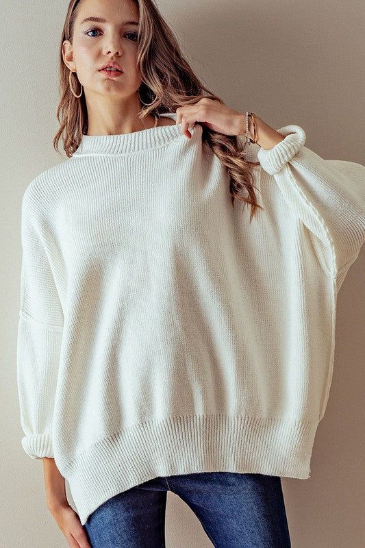 Tristan Sweater- White sold by Uforia Muse product image thumbnail 2