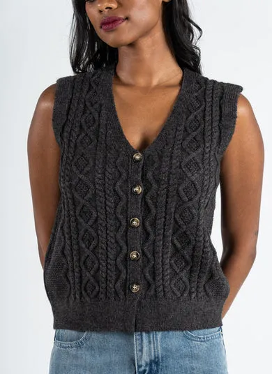 Cable Vest- 2 Colours sold by Uforia Muse product image thumbnail 2