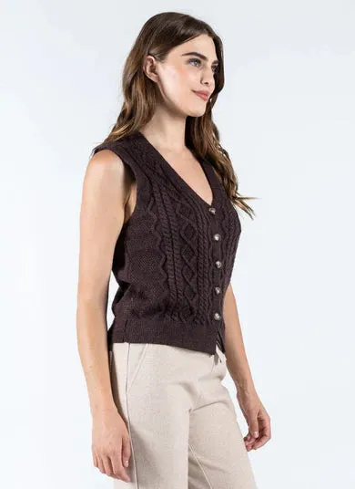 Cable Vest- 2 Colours sold by Uforia Muse product image thumbnail 3