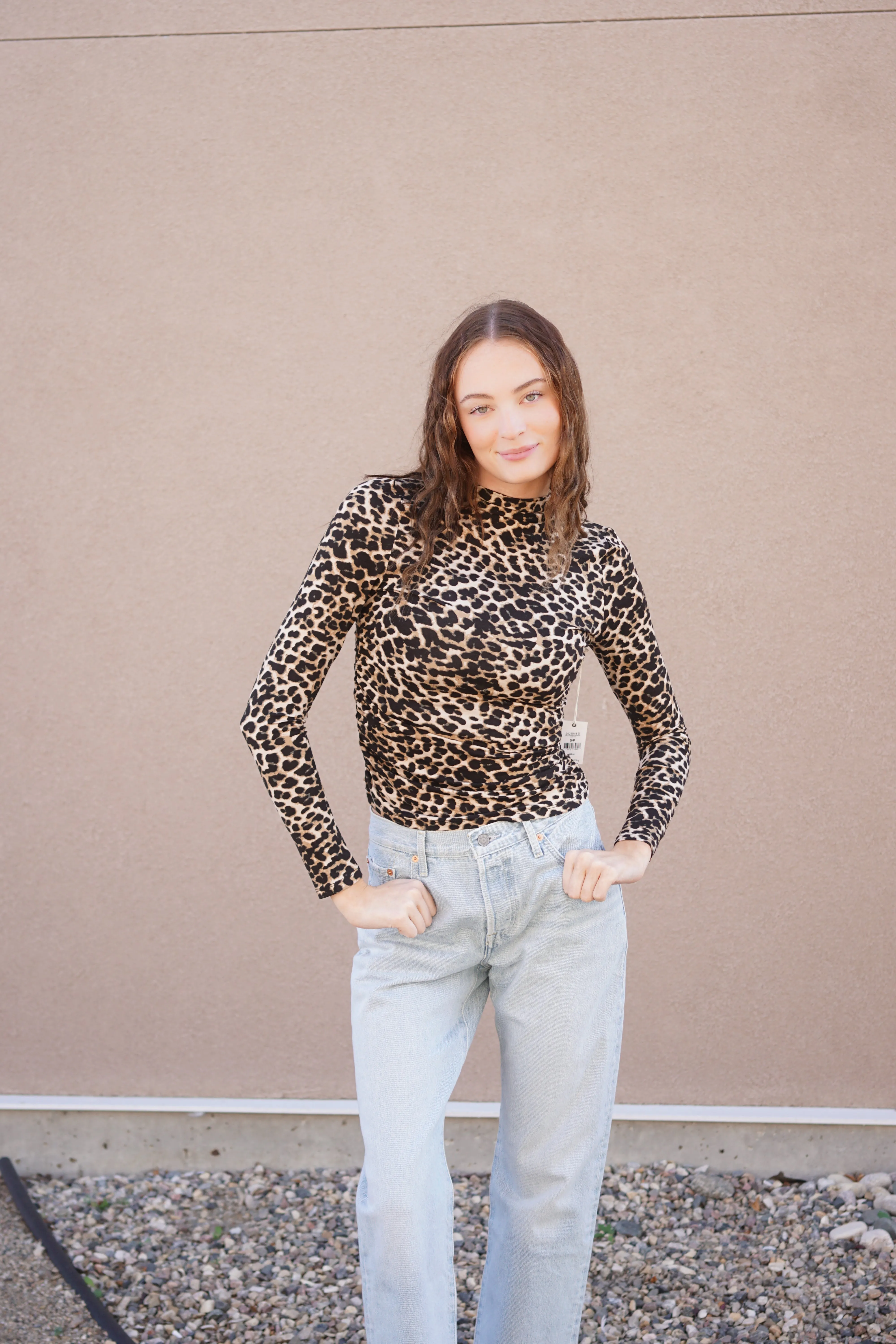Cheetah L/S Top- Dex sold by Uforia Muse product image thumbnail 3