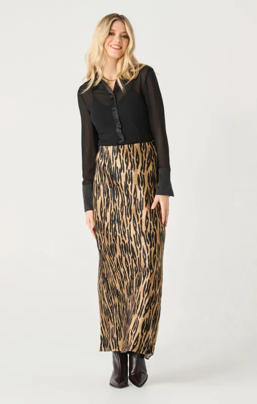 Animal Print Skirt- Black Tape sold by Uforia Muse