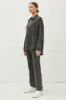 Knit Denim Shacket- Blk sold by Uforia Muse