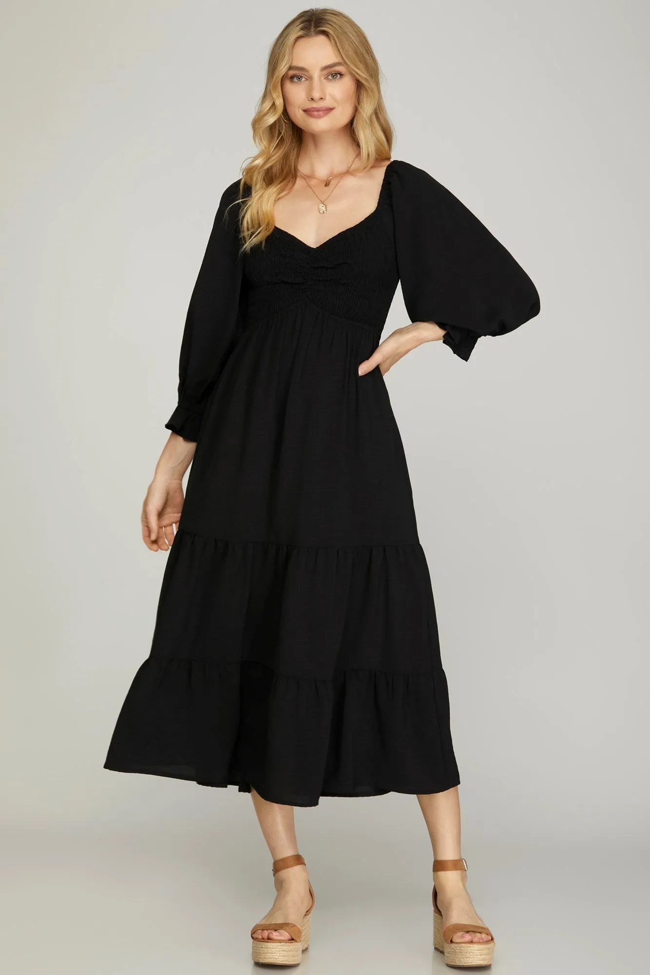 Cassandra Dress-BLK - She & Sky sold by Uforia Muse