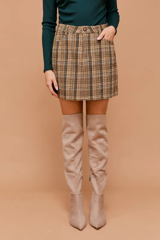 Plaid Mini Skirt sold by Uforia Muse