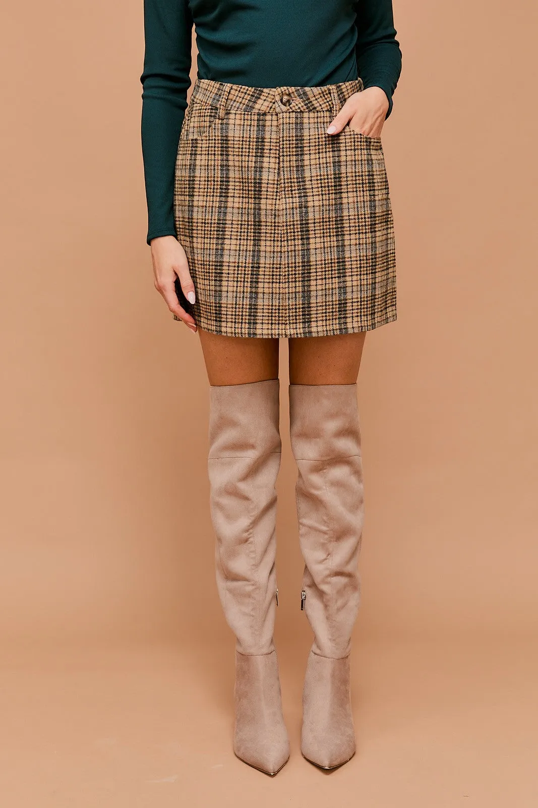 Plaid Mini Skirt sold by Uforia Muse