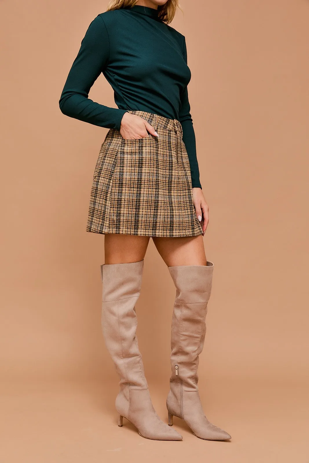 Plaid Mini Skirt sold by Uforia Muse product image thumbnail 2
