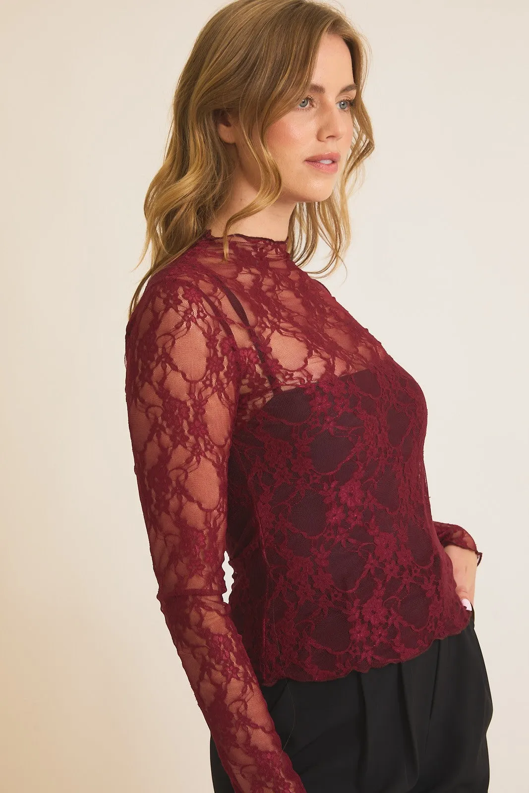 Ruby Lace Top sold by Uforia Muse product image thumbnail 2