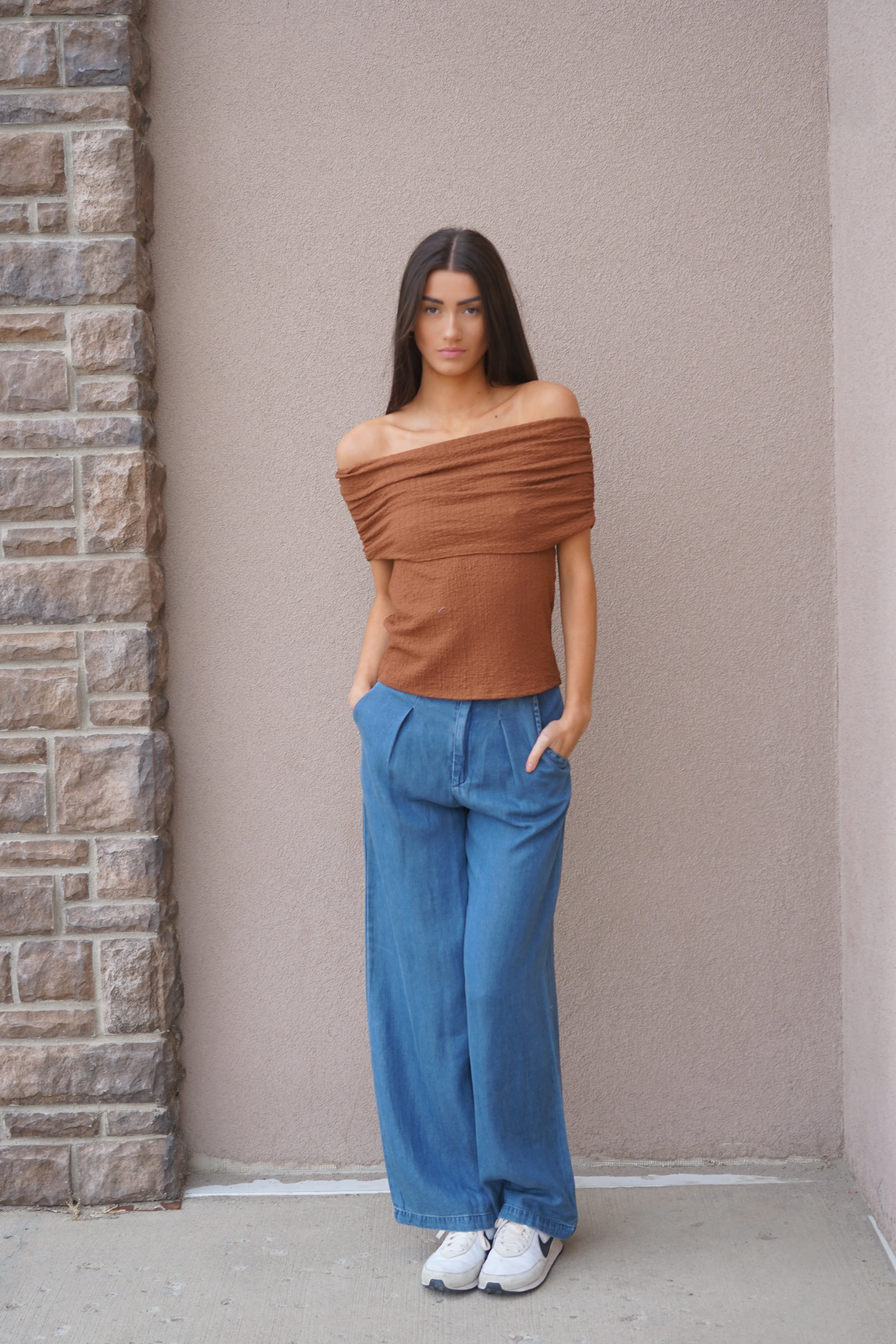 Off The Shoulder Knit Top sold by Uforia Muse product image thumbnail 3
