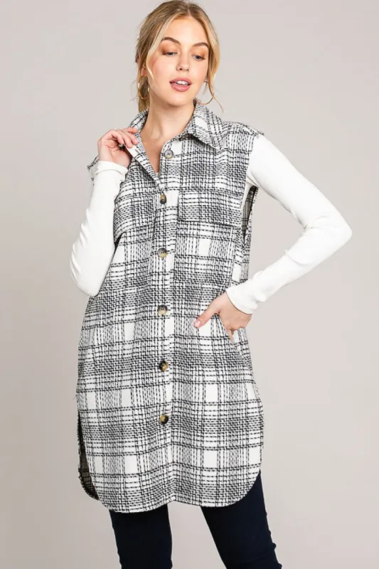Collegiate Vest-Plaid sold by Uforia Muse
