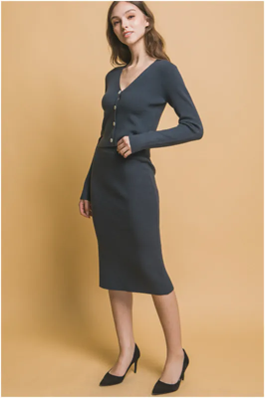 Charcoal Skirt- Love Tree sold by Uforia Muse