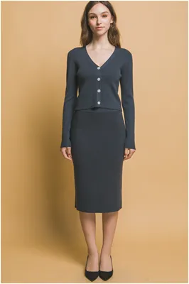 Charcoal Skirt- Love Tree sold by Uforia Muse product image thumbnail 3