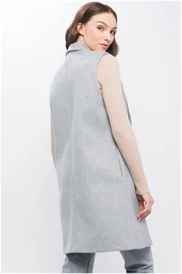 Kimmie Vest- Grey-Love Tree sold by Uforia Muse product image thumbnail 2