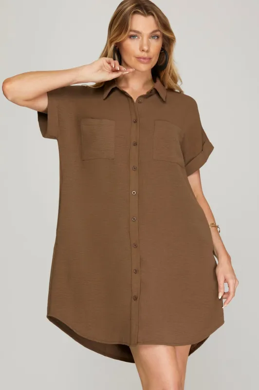 Ashten Shirt Dress - She & Sky sold by Uforia Muse