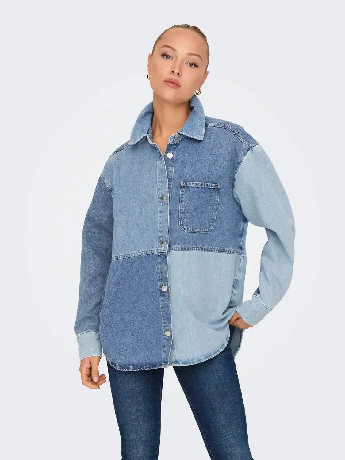 Reworked Denim Shirt- sold by Uforia Muse product image thumbnail 3