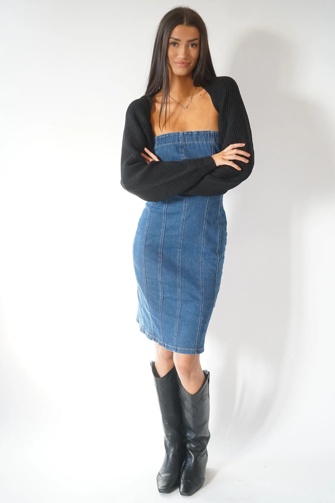 Darling Denim Dress sold by Uforia Muse product image thumbnail 3