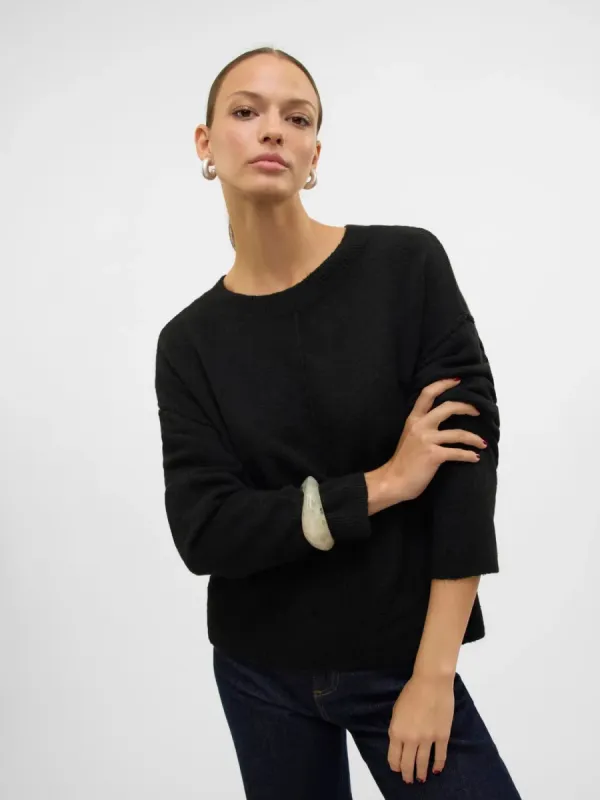 Esti Pulllover-BLK-Vero Moda sold by Uforia Muse