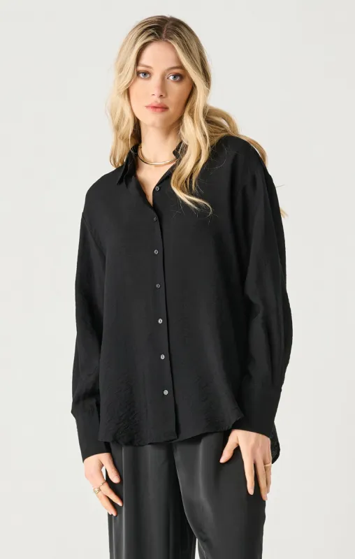 Black Night Collar Blouse- Black Tape sold by Uforia Muse