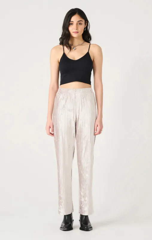 Plisse Velvet Pant- Dex sold by Uforia Muse
