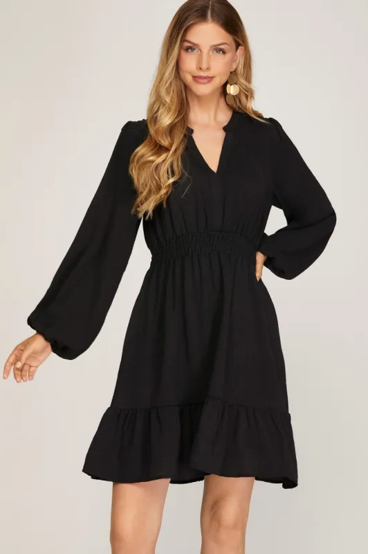 Carey Dress-BLK sold by Uforia Muse