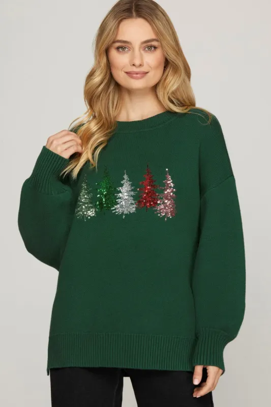 Xmas Trees Sweater sold by Uforia Muse