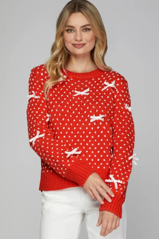 Celeste Red Sweater sold by Uforia Muse