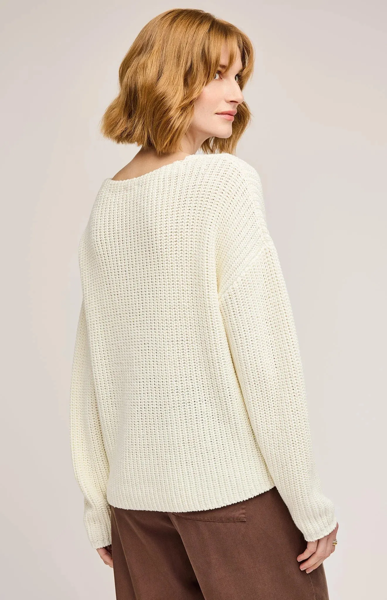 Spencer V-Neck Sweater- Gentle Fawn sold by Uforia Muse product image thumbnail 2