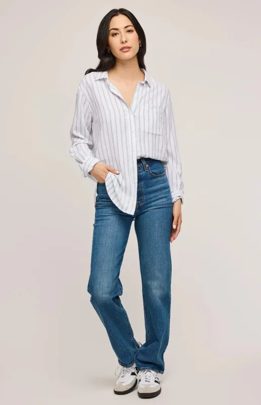 Dominique Stripe Shirt- Gentle Fawn sold by Uforia Muse