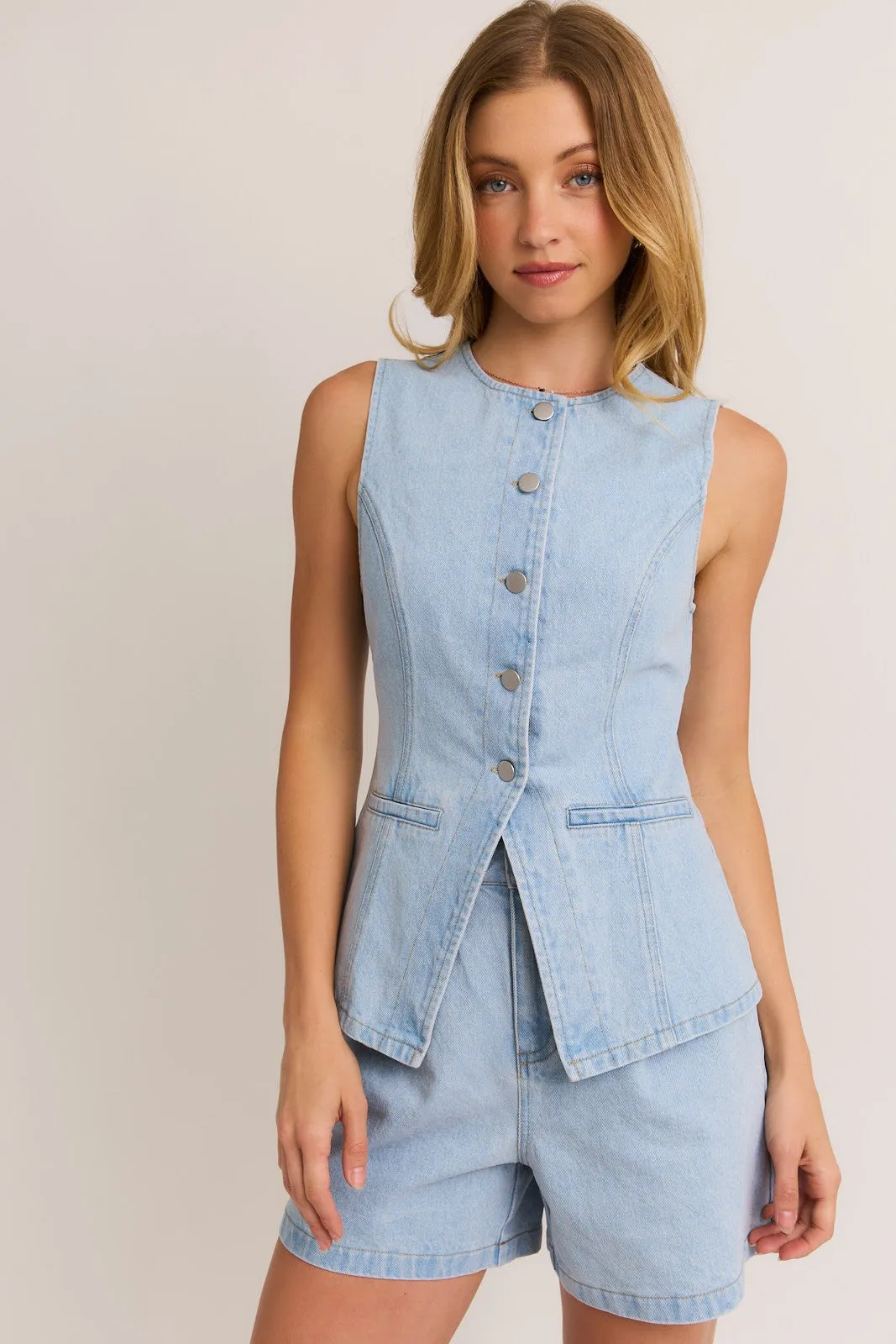 Felicity Denim Vest sold by Uforia Muse product image thumbnail 3