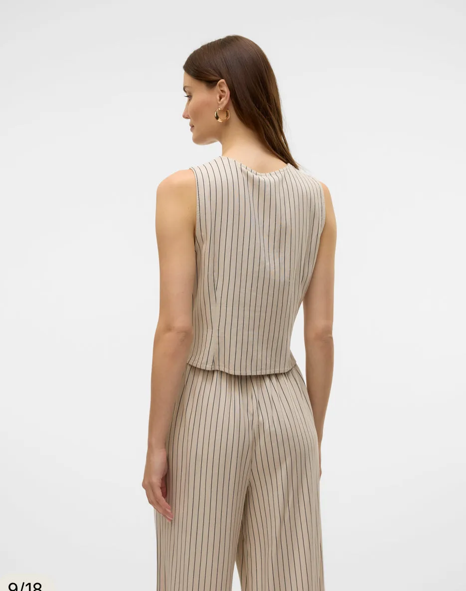 Milo Stripe Vest Vero Moda sold by Uforia Muse product image thumbnail 2