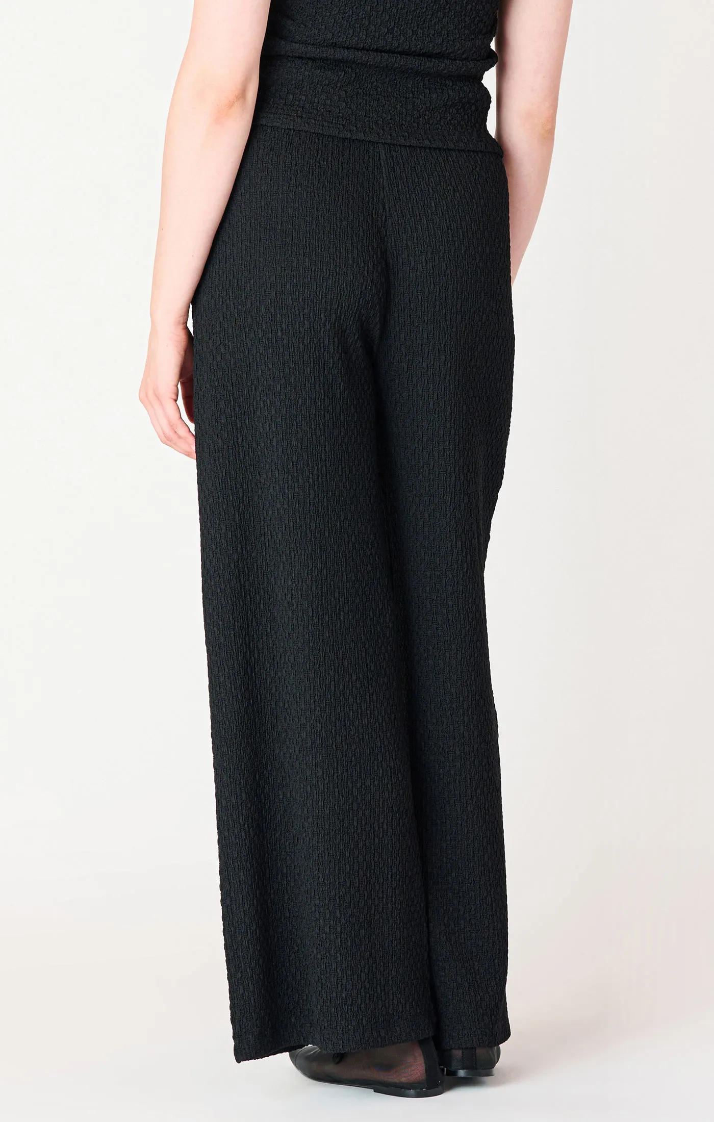 Textured Flowy Wide Leg Pants sold by Uforia Muse product image thumbnail 3