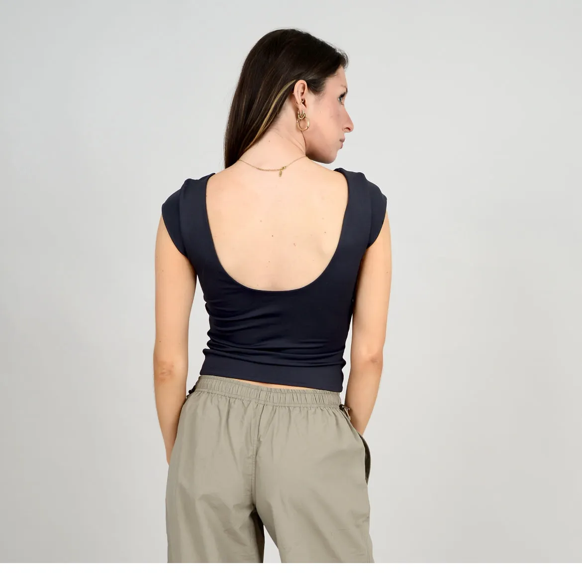 Brida Cap Sleeve-Second Skin- Black sold by Uforia Muse product image thumbnail 2