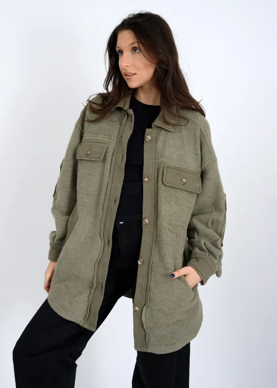 Lexie Fleece Shacket- Rd style sold by Uforia Muse