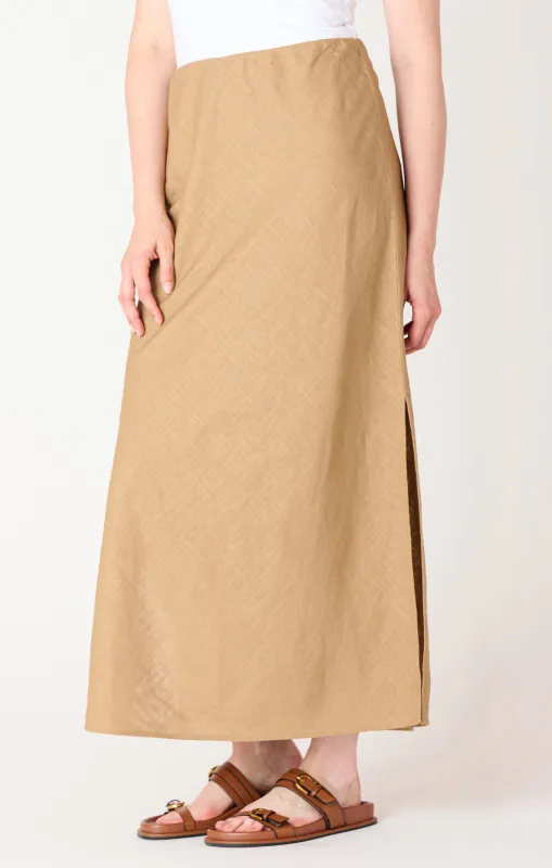 Anamay Linen Skirt- Black Tape sold by Uforia Muse