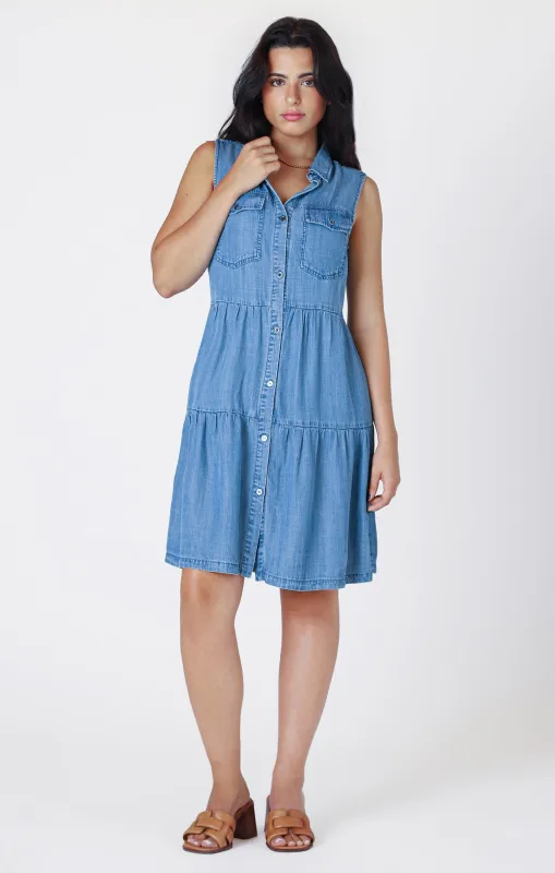 Felicity Denim Dress- Room 34 sold by Uforia Muse