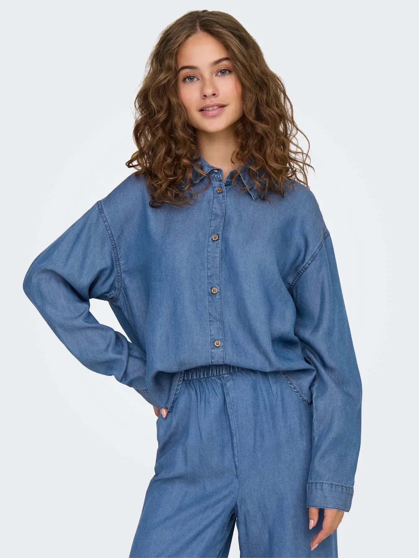 Charis Shirt-Med Blue- Only sold by Uforia Muse