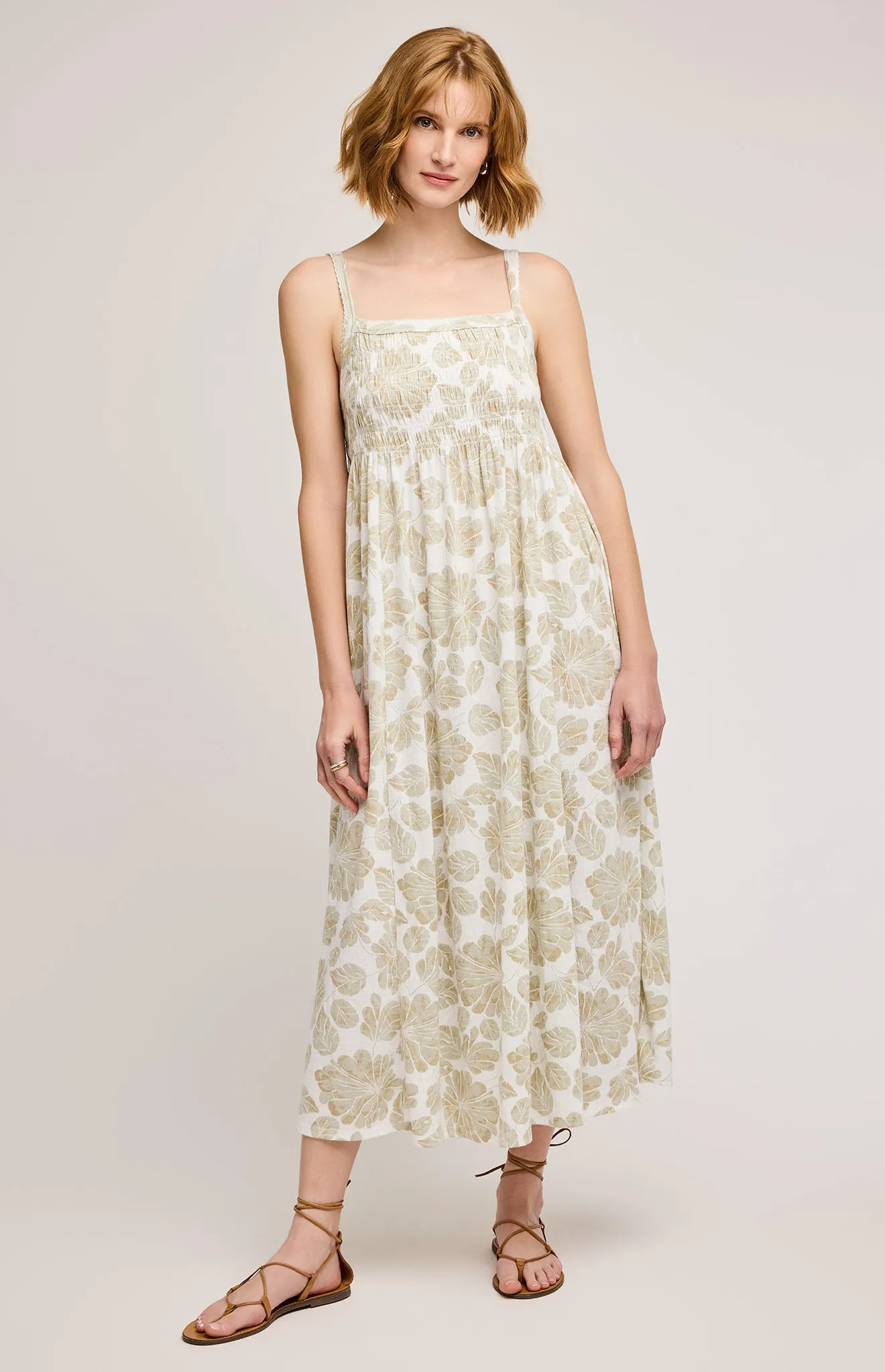 Evangeline Dress- Matcha Print- Gentle Fawn sold by Uforia Muse product image thumbnail 2