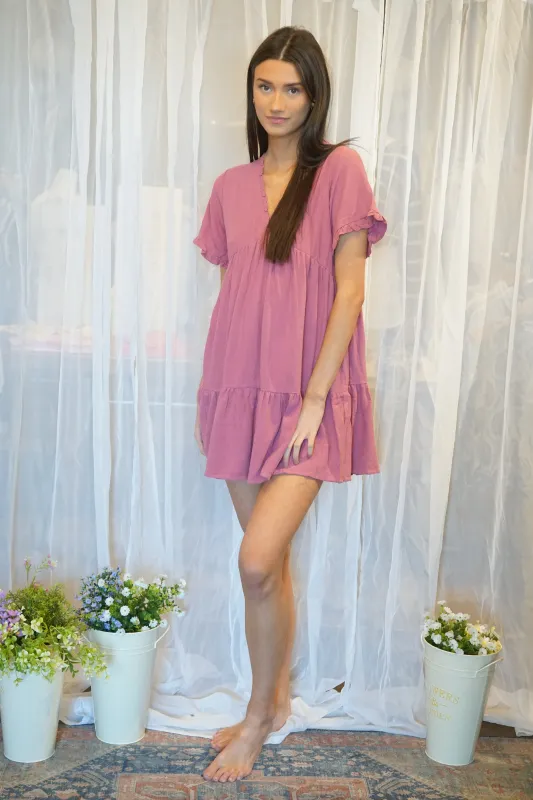 Myla Dress-Mauve-She & Sky sold by Uforia Muse
