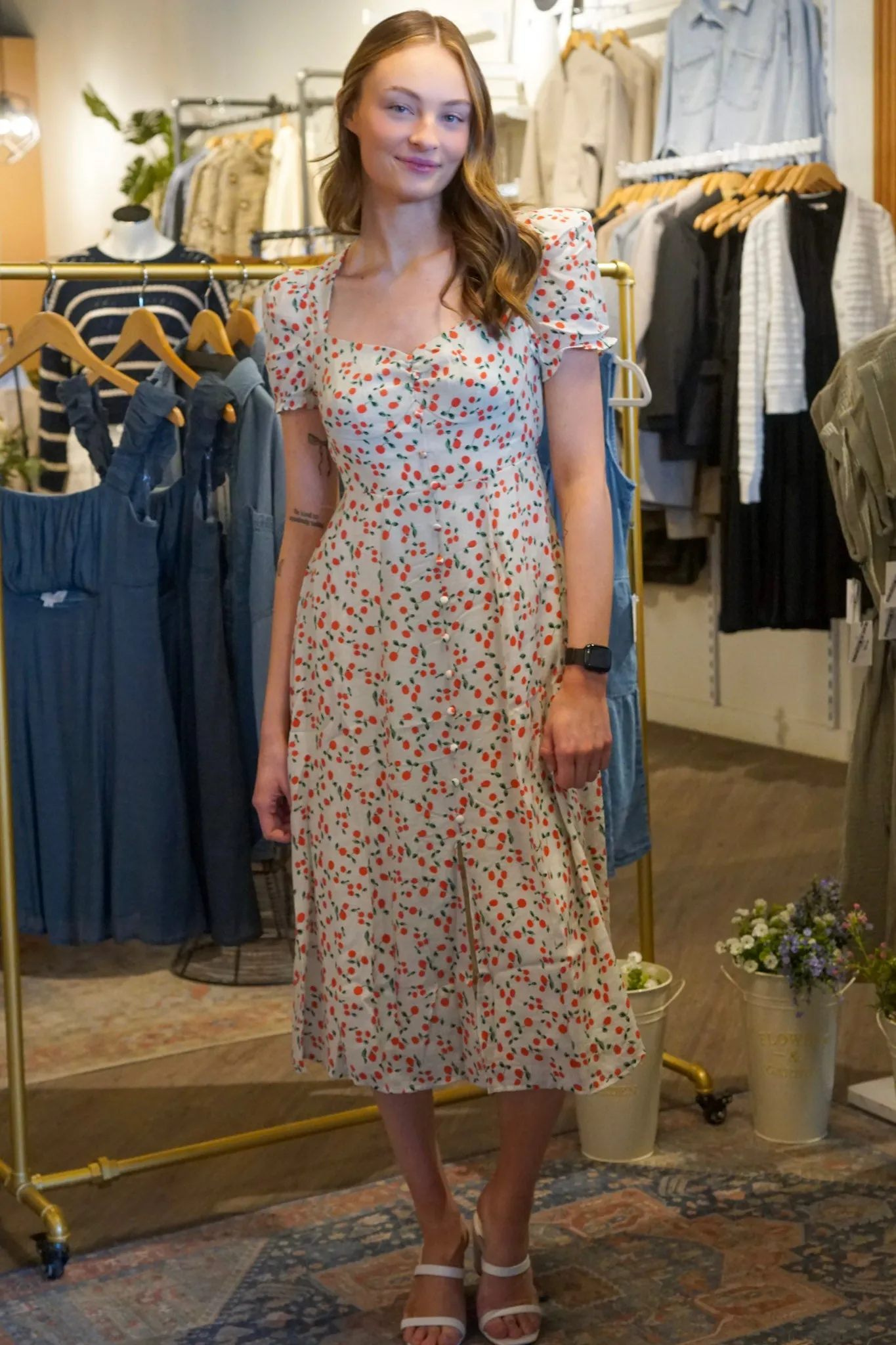 Lala Dress-white- Pink Martini sold by Uforia Muse product image thumbnail 2