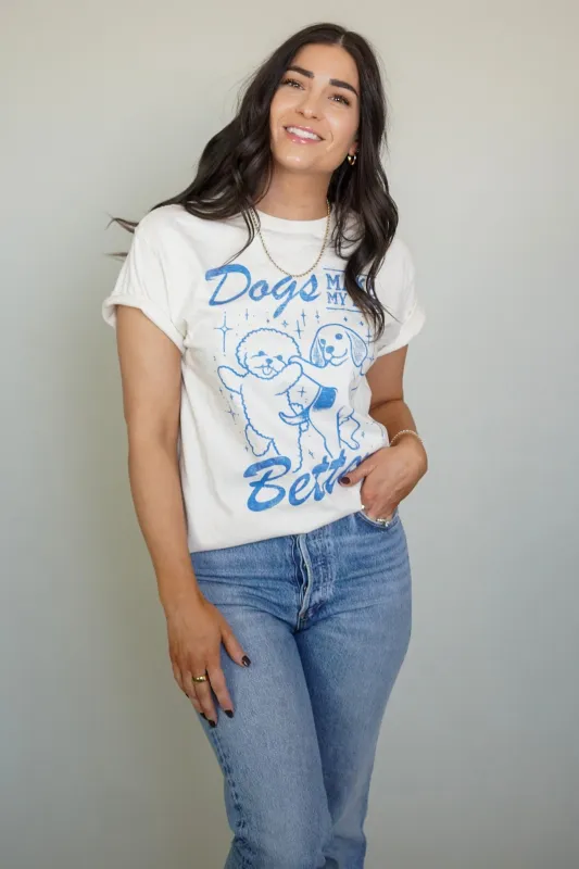 Dog Mom Tee- Shop Teach sold by Uforia Muse