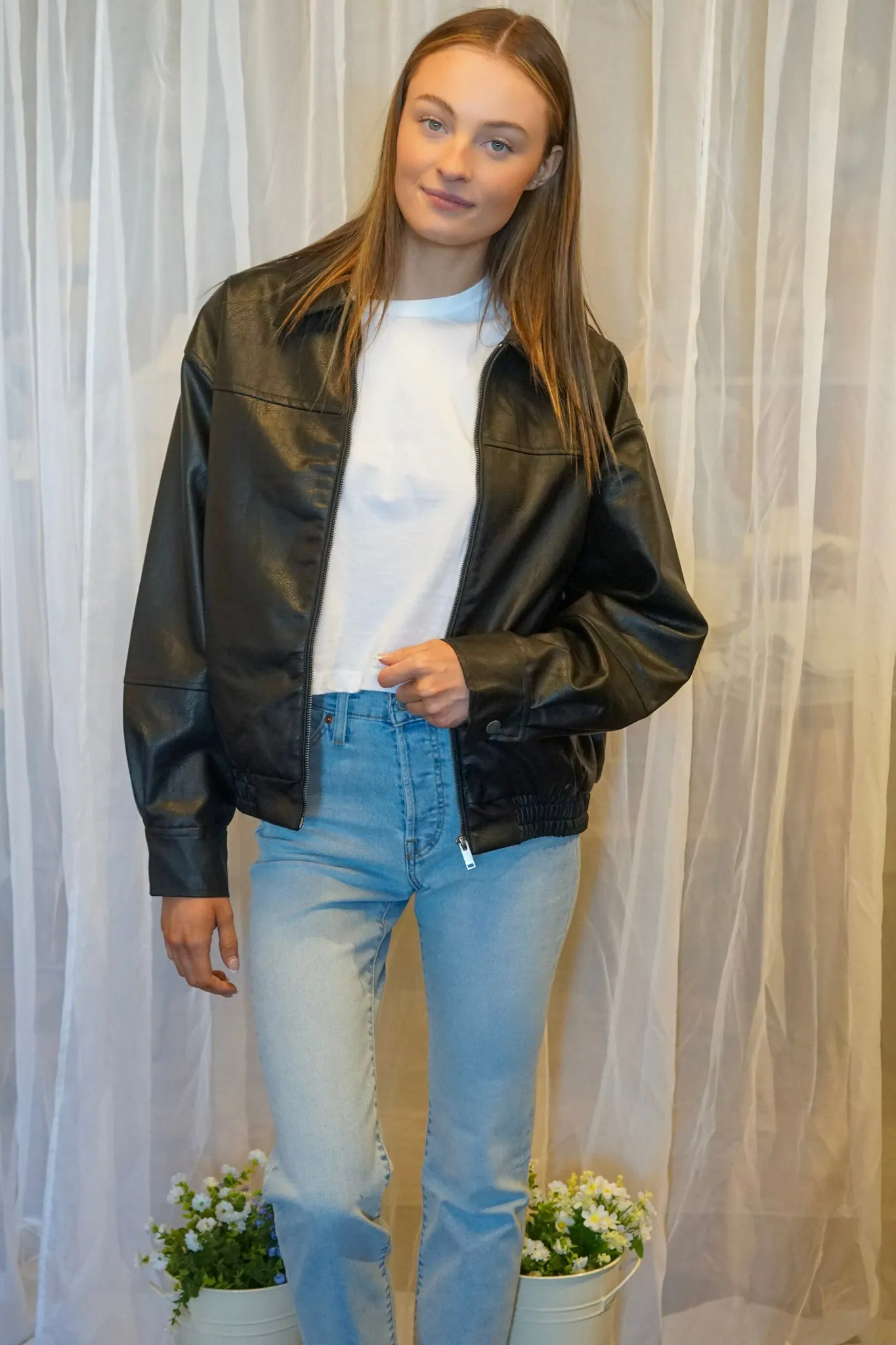 Dexter Vegan Leather Bomber sold by Uforia Muse product image thumbnail 4