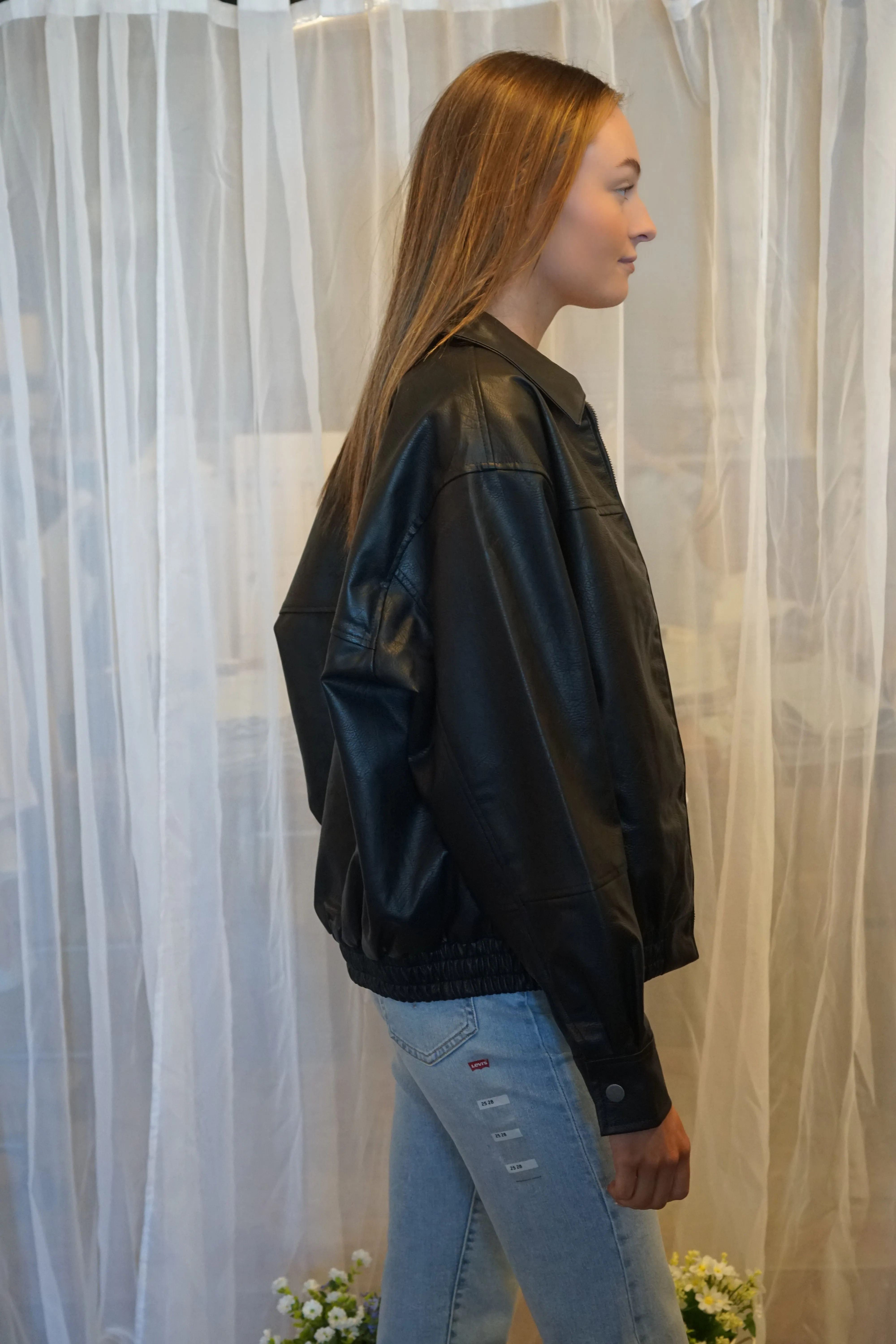 Dexter Vegan Leather Bomber sold by Uforia Muse product image thumbnail 3