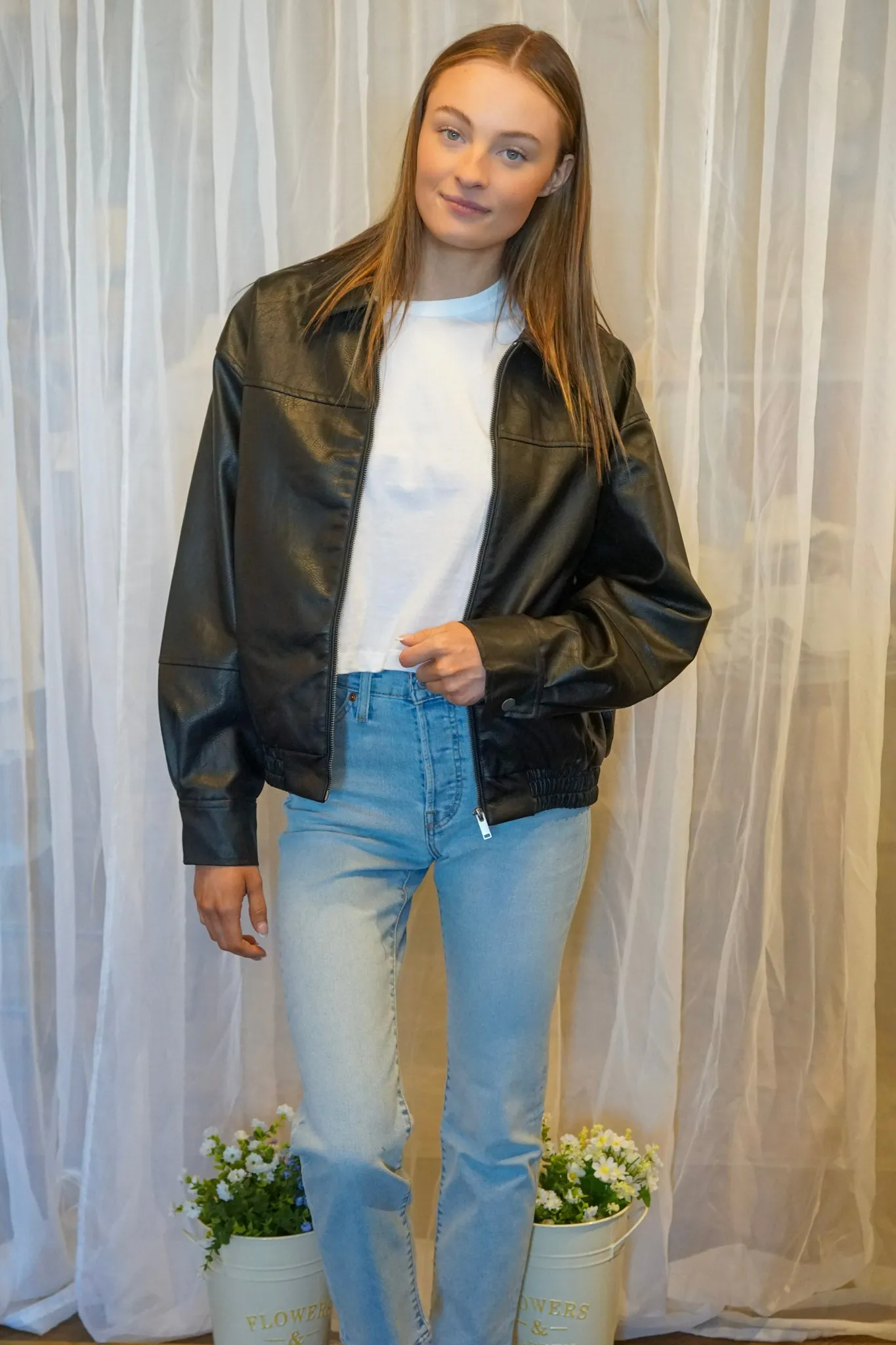 Dexter Vegan Leather Bomber sold by Uforia Muse product image thumbnail 2