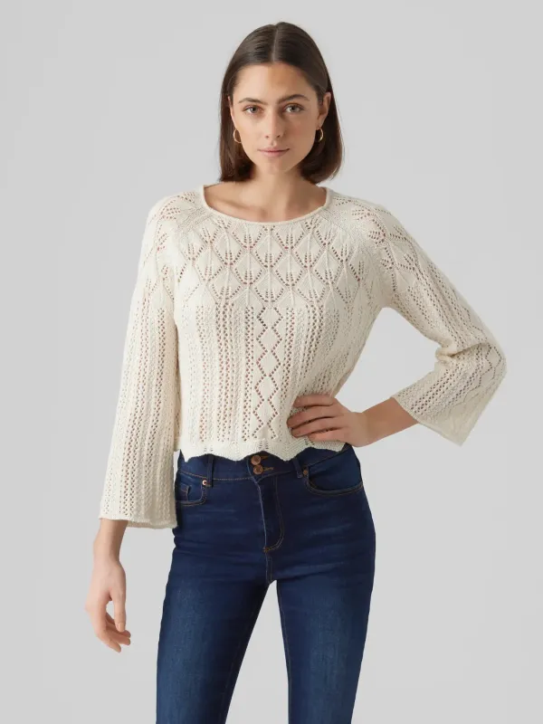 Ginger 3/4 Boatneck Knit- Vero Moda sold by Uforia Muse