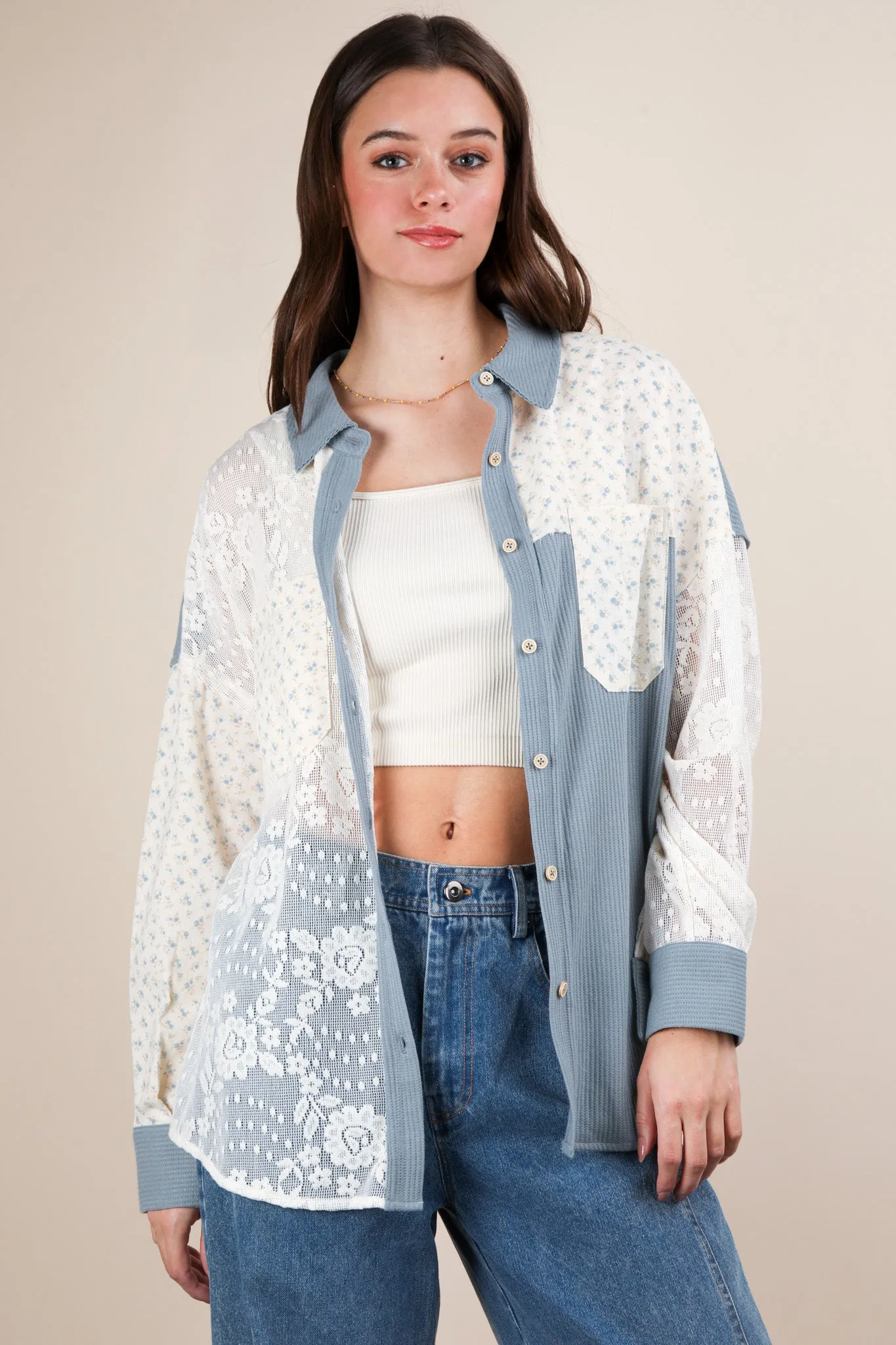 Patchwork Shirt sold by Uforia Muse product image thumbnail 5