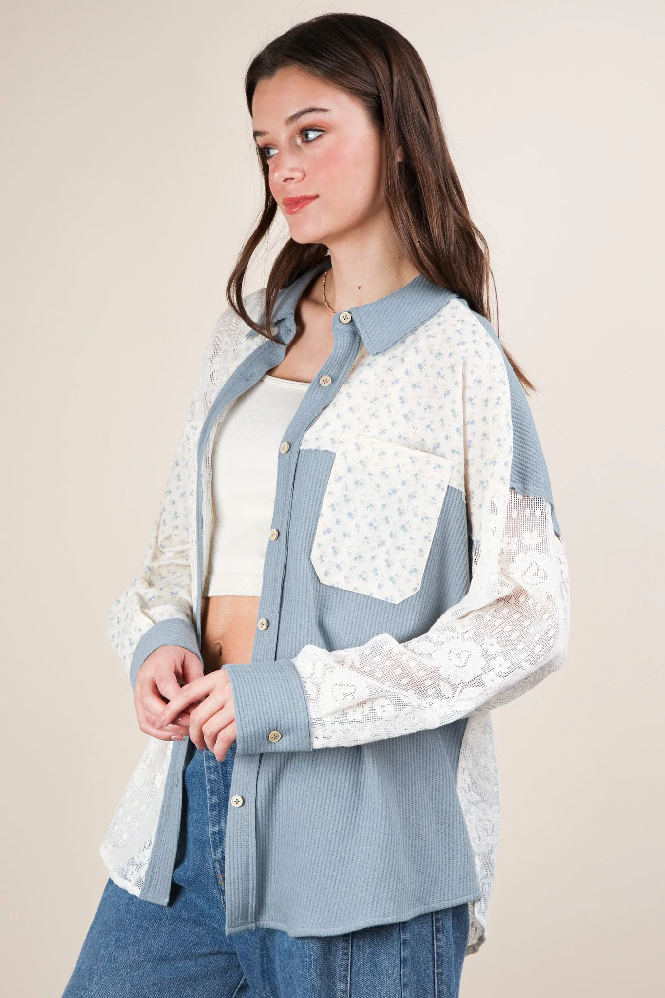 Patchwork Shirt sold by Uforia Muse