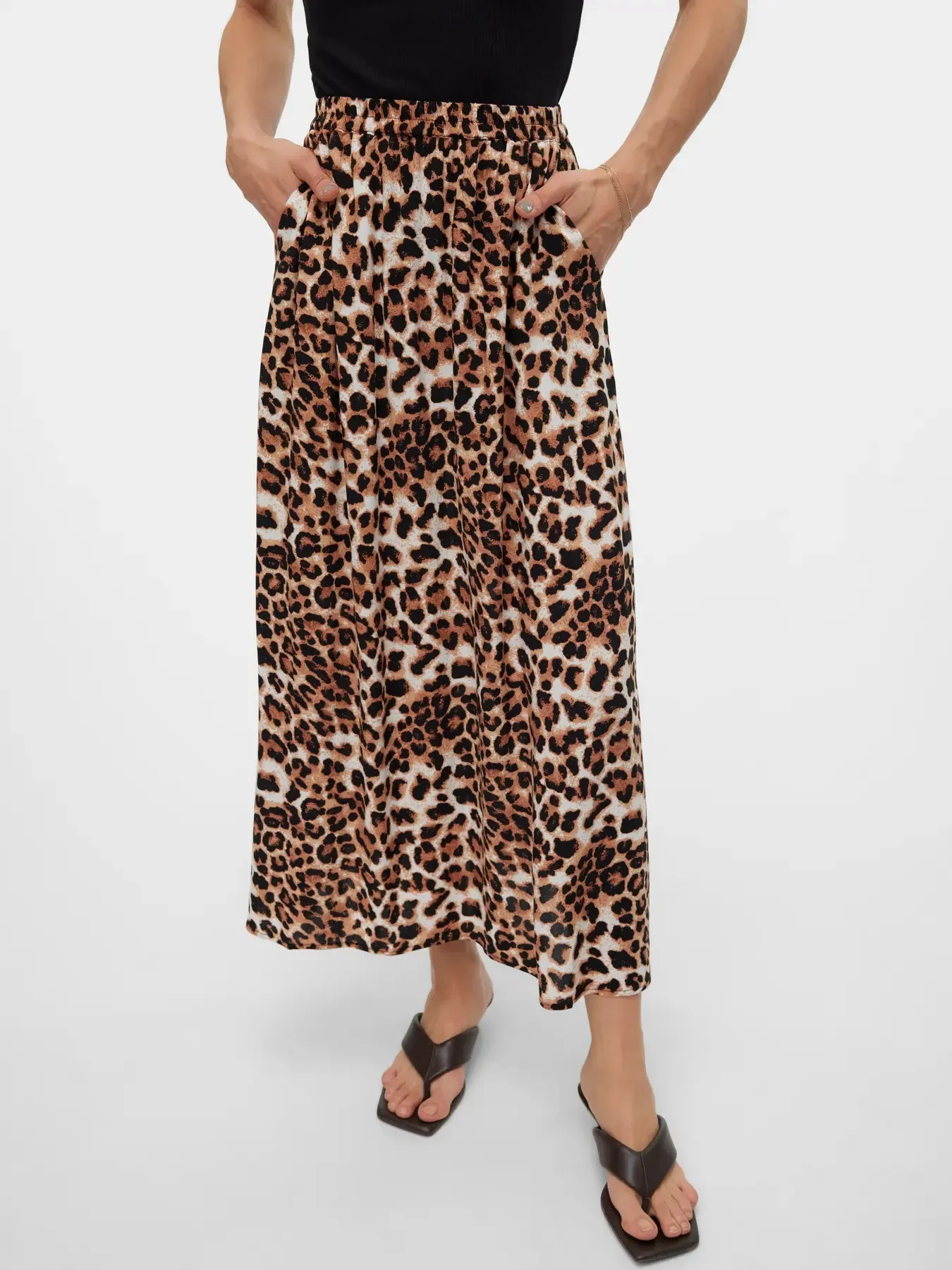 Easy Joy Maxi Skirt- Leopard sold by Uforia Muse